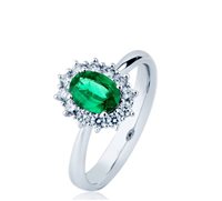 Anillo Mirco Visconti Mujer Contorno in Oro Smeraldo 0.33 Ct Z681 - Z681